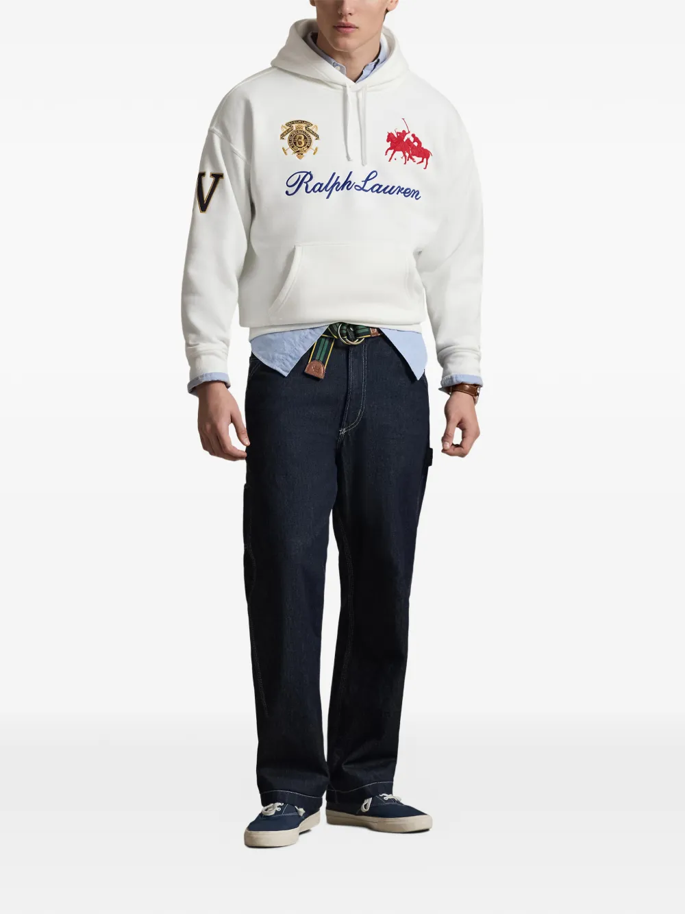 Polo Ralph Lauren Hoodie met geborduurd logo Wit
