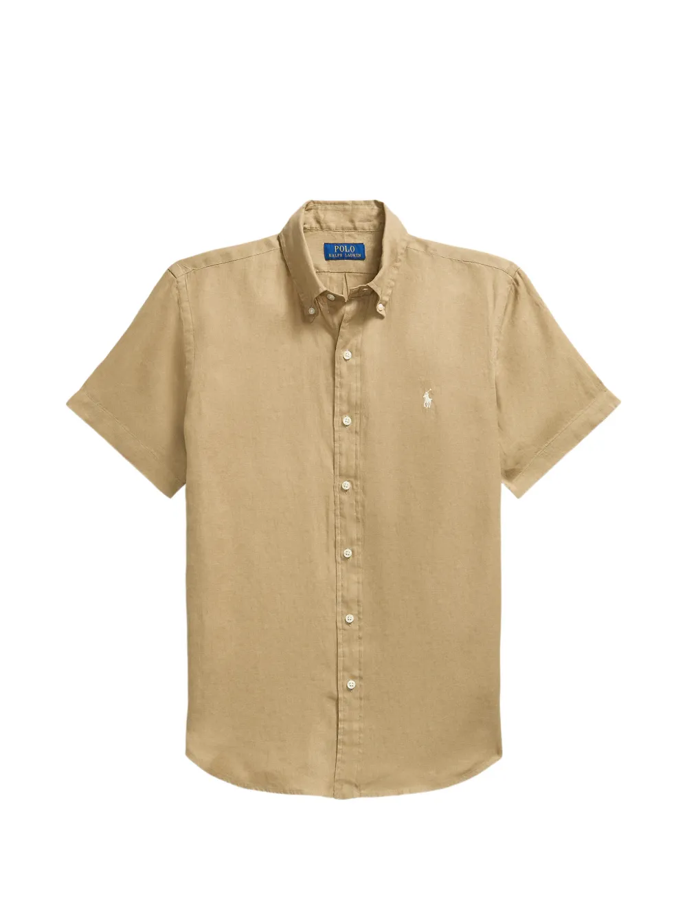 Polo Ralph Lauren embroidered custom linen shirt - Toni neutri