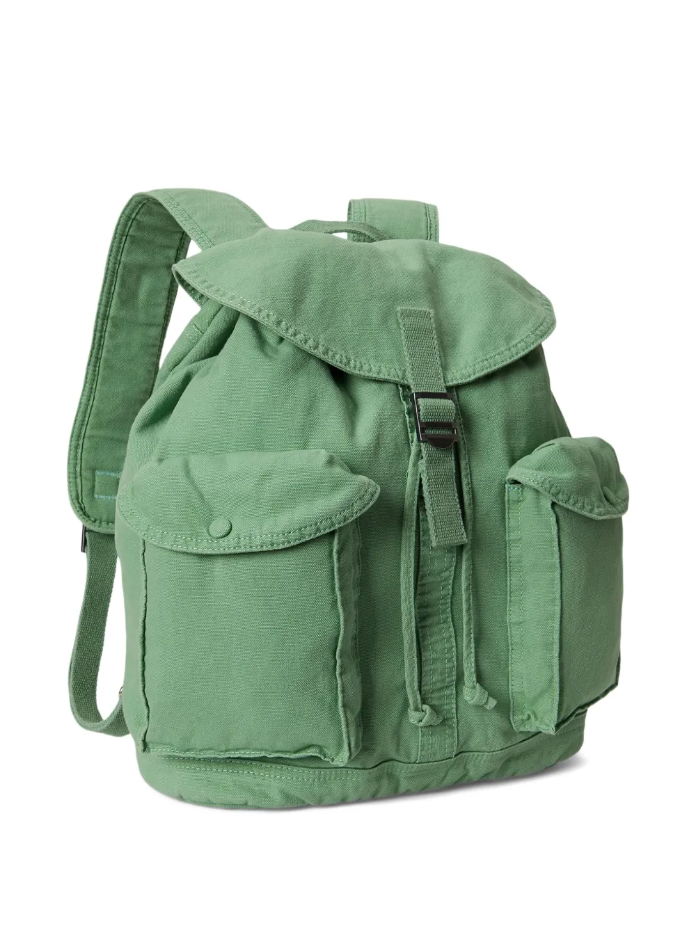  Polo Ralph Lauren Flap-top Canvas Backpack - Green 