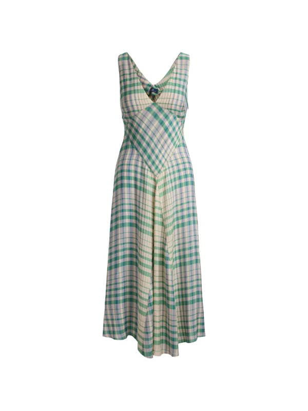 Polo Ralph Lauren Plaid Paneled A-line Dress | Neutrals | FARFETCH Polo Ralph Lauren Plaid Paneled A-line Dress | Neutrals | FARFETCH