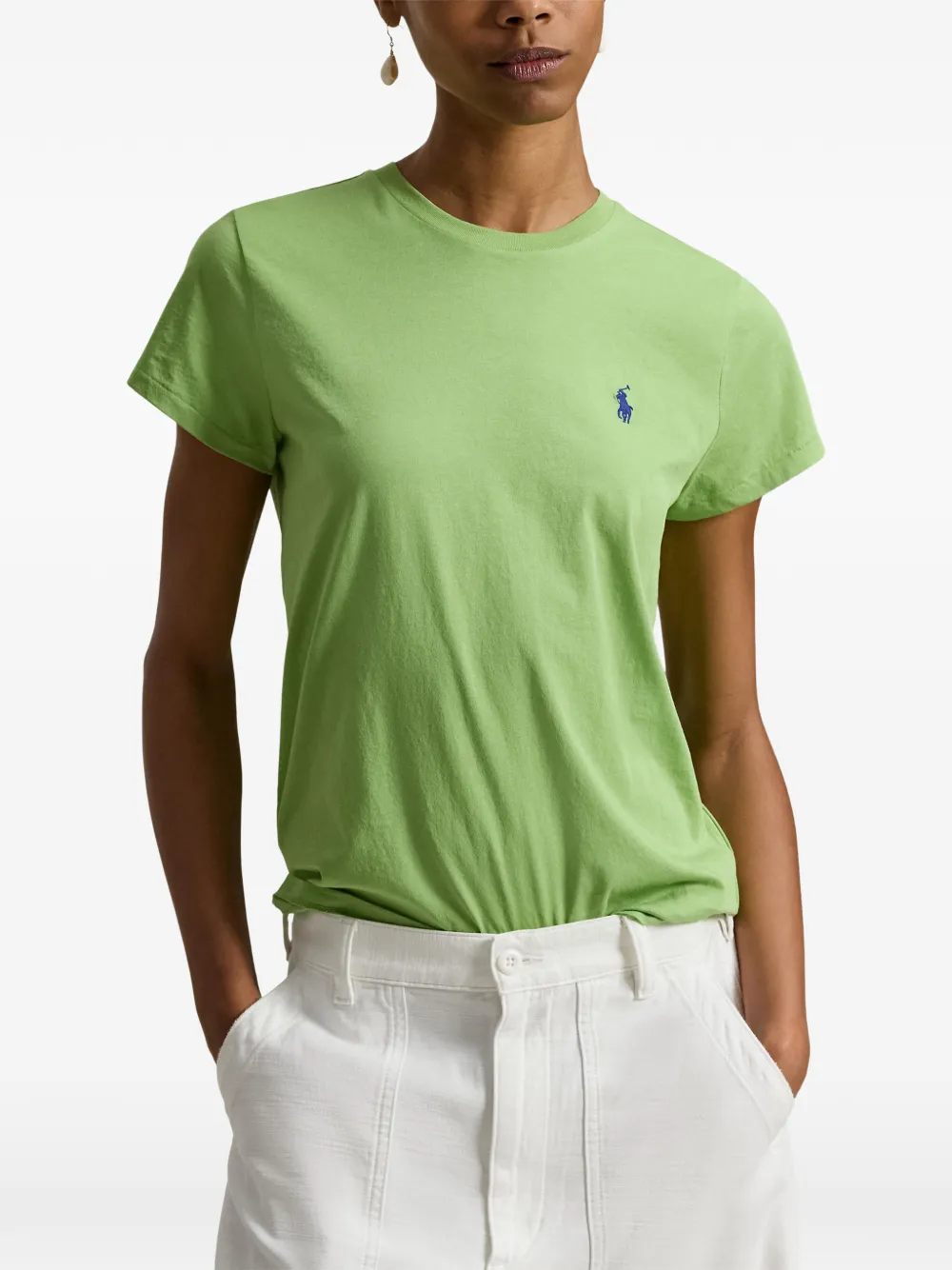 Polo Ralph Lauren T-shirt met geborduurd logo en ronde hals Groen