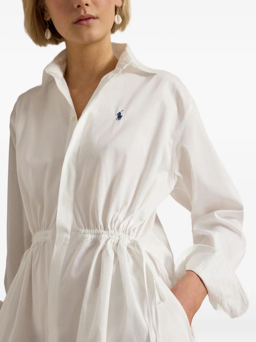 Polo Ralph Lauren Margo blousejurk met lange mouwen Wit