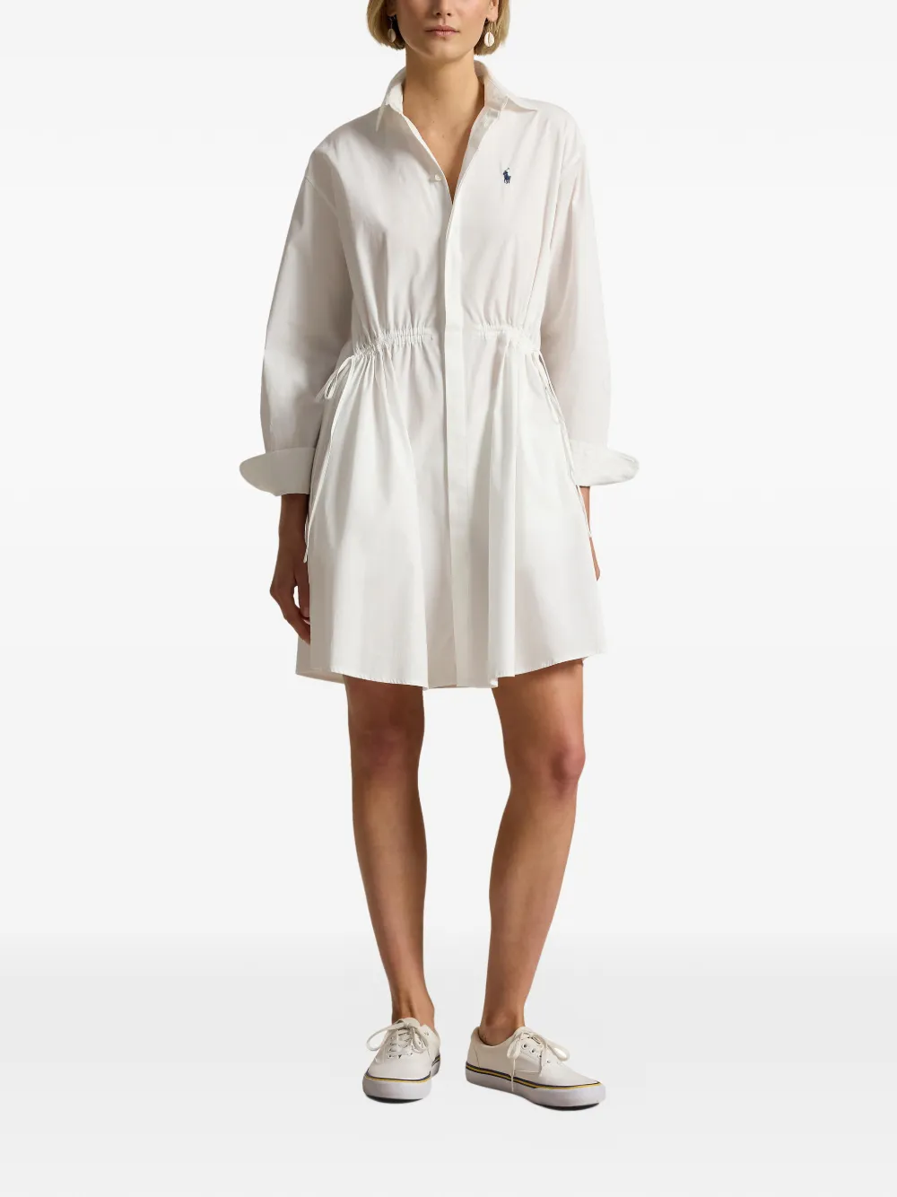 Polo Ralph Lauren Margo blousejurk met lange mouwen Wit