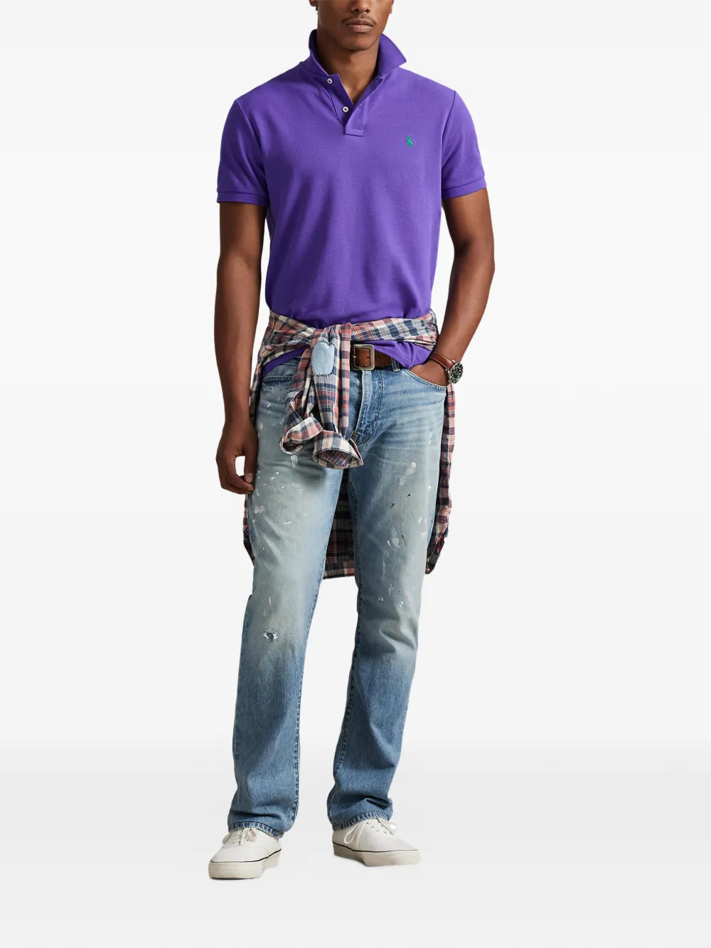 Polo Ralph Lauren Poloshirt met borduurwerk Paars