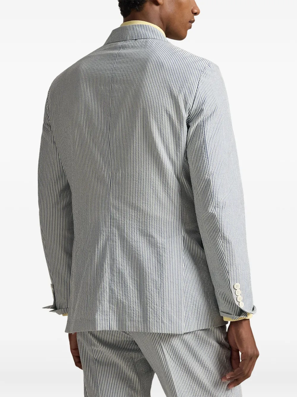 notched-lapel striped blazer