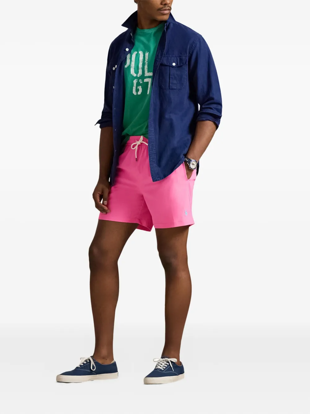 Polo Ralph Lauren Traveler Classic zwembroek met trekkoord Roze
