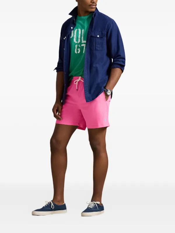 Polo Ralph Lauren Traveler Classic Drawstring Swim Shorts | Pink