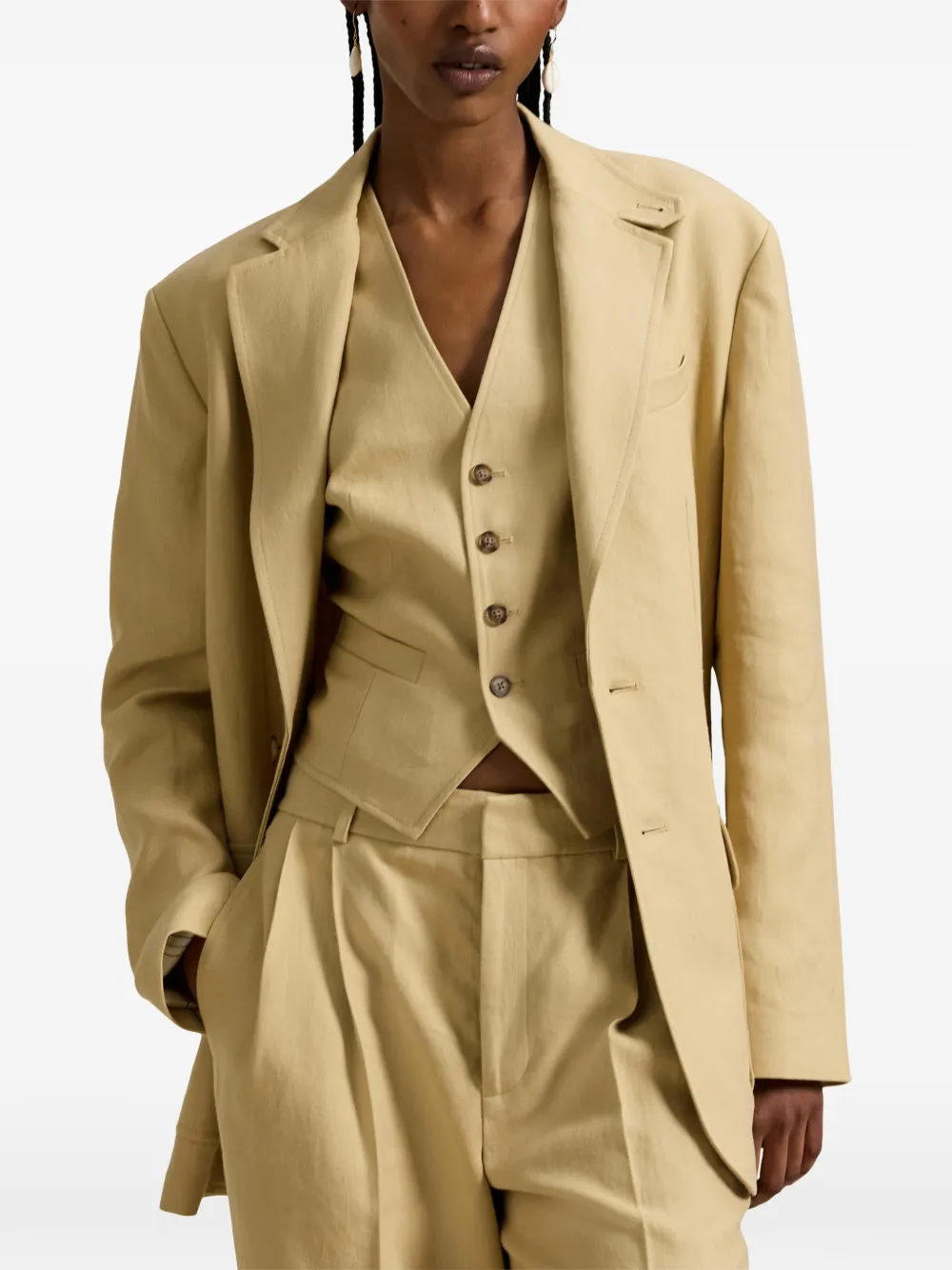  Polo Ralph Lauren Two-button Hemp Blazer - Neutrals 