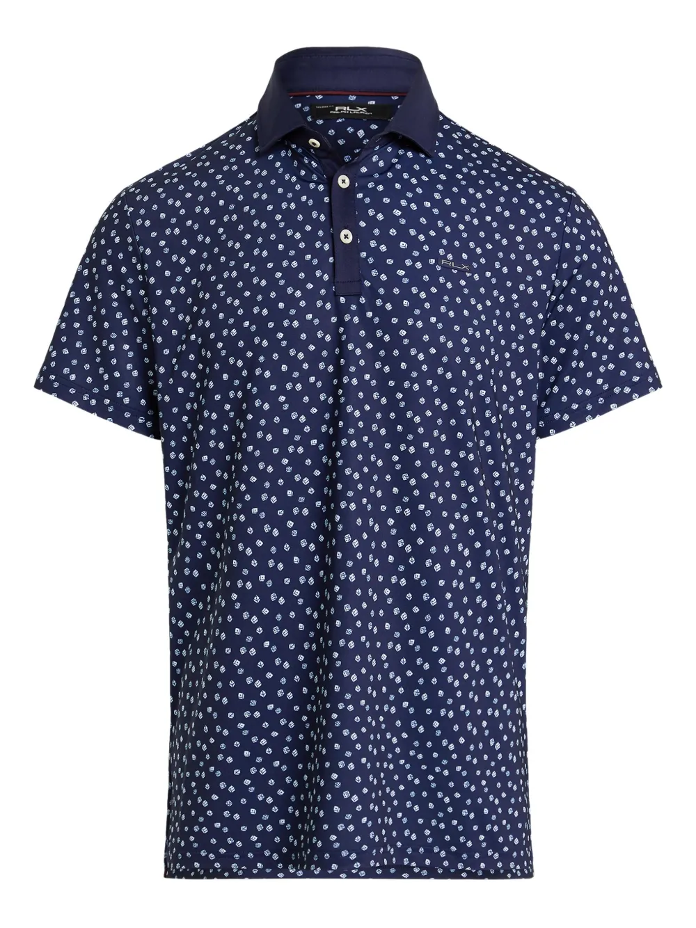 RLX Ralph Lauren dice-print-pattern polo shirt | Blue | Image 1