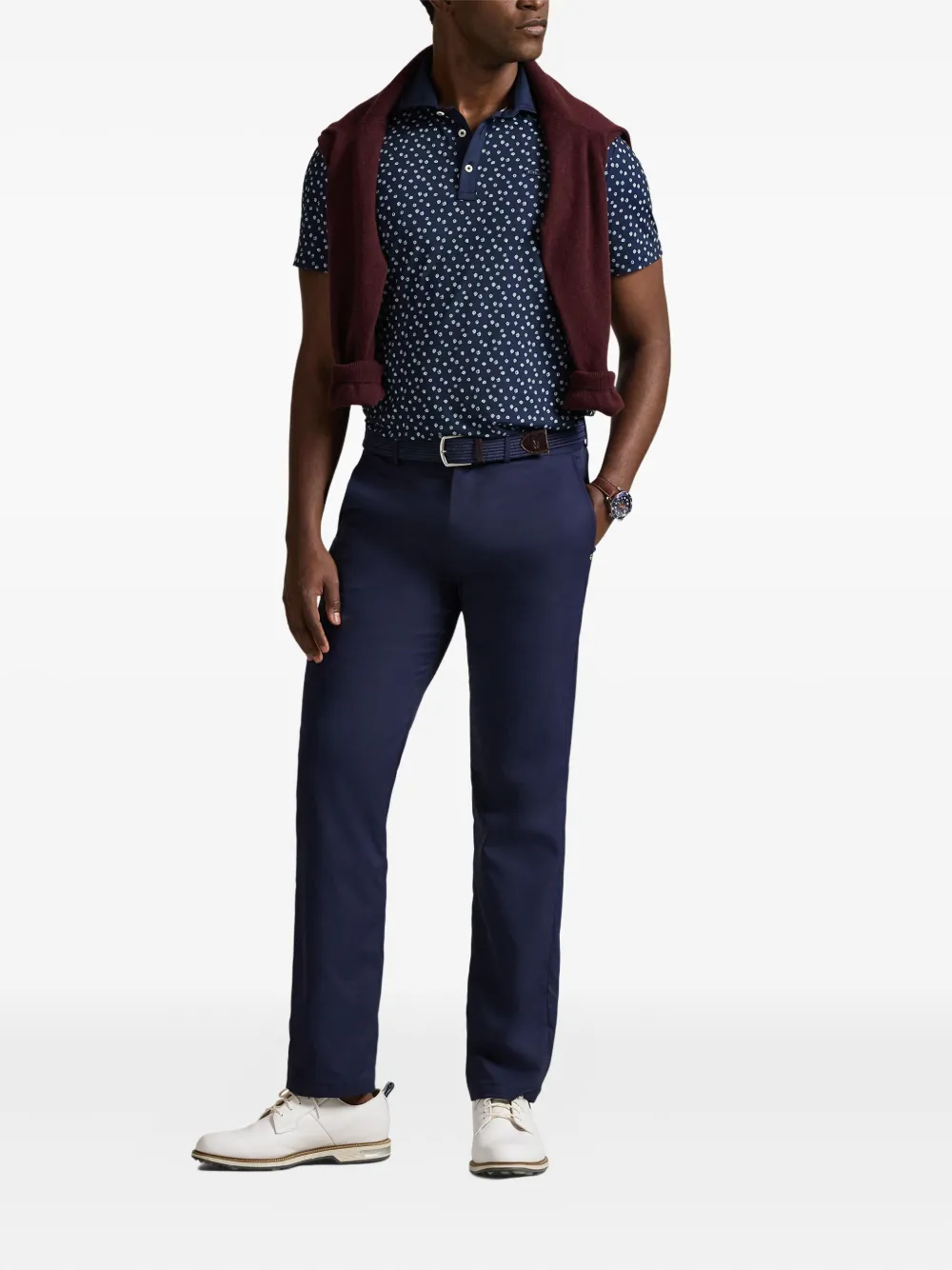 RLX Ralph Lauren Poloshirt met dobbelsteenprint - Blauw