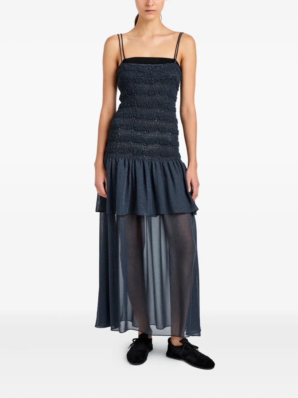 Proenza Schouler Michal ruffled midi dress - Blauw