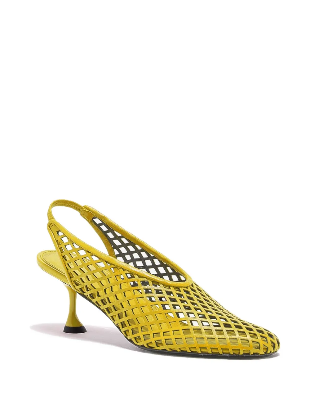 Proenza Schouler Tee slingback pumps met geperforeerde details Geel