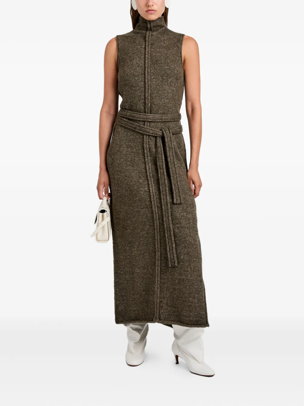 Proenza Schouler White Label Zola knit belted dress - Bruin