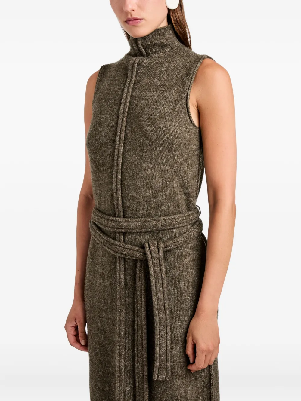 Proenza Schouler White Label Zola knit belted dress - ブラウン