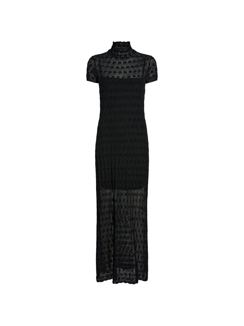 Proenza Schouler Zein midi-jurk met textuur Zwart
