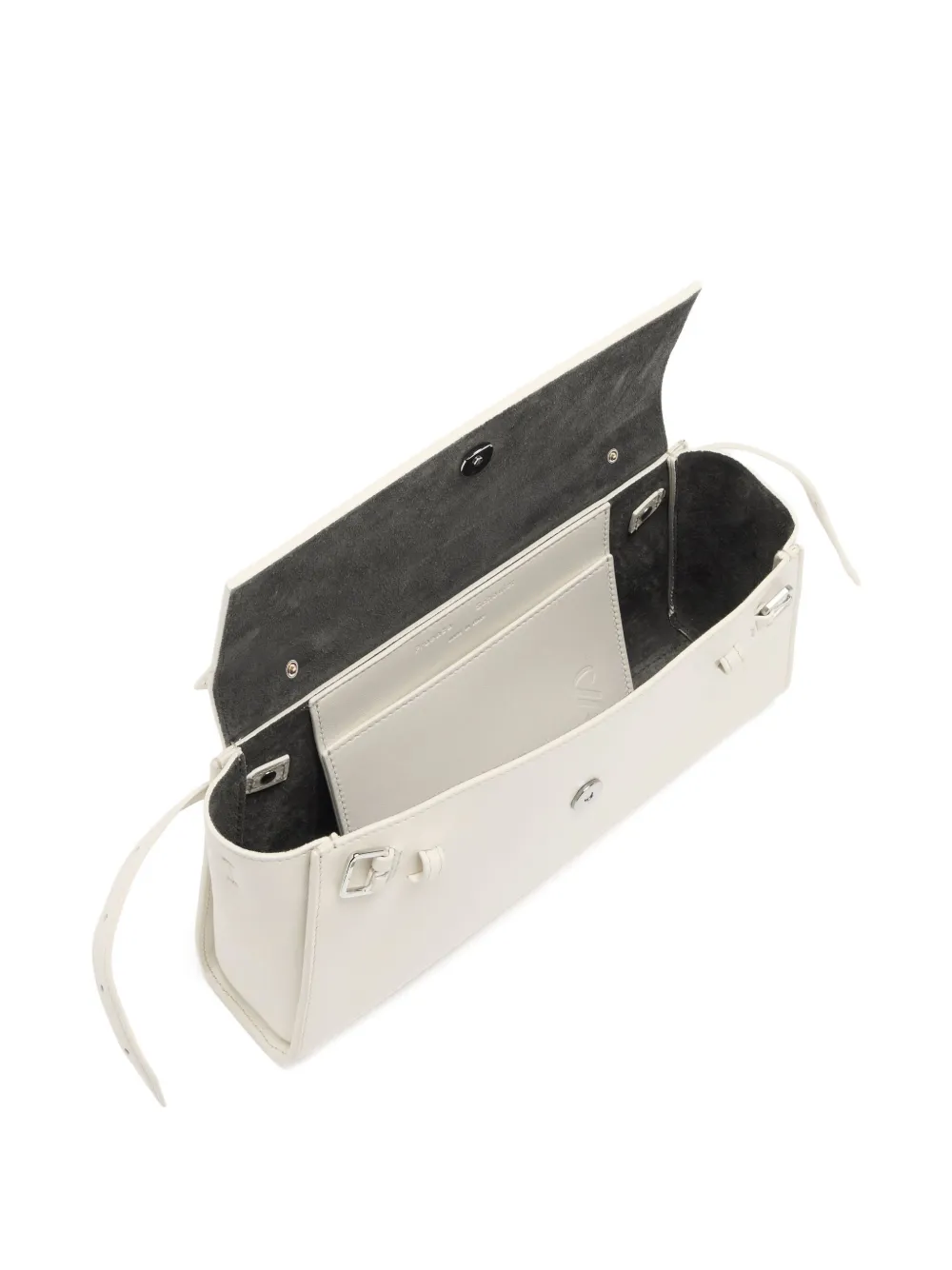 Proenza Schouler Tate Leather Clutch Bag In Neutral