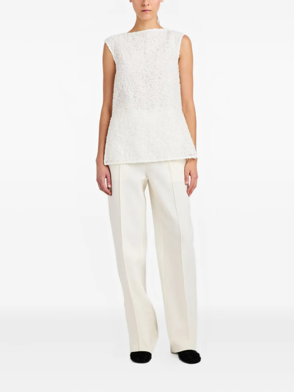 Proenza Schouler Virginie top met geborduurd detail Wit