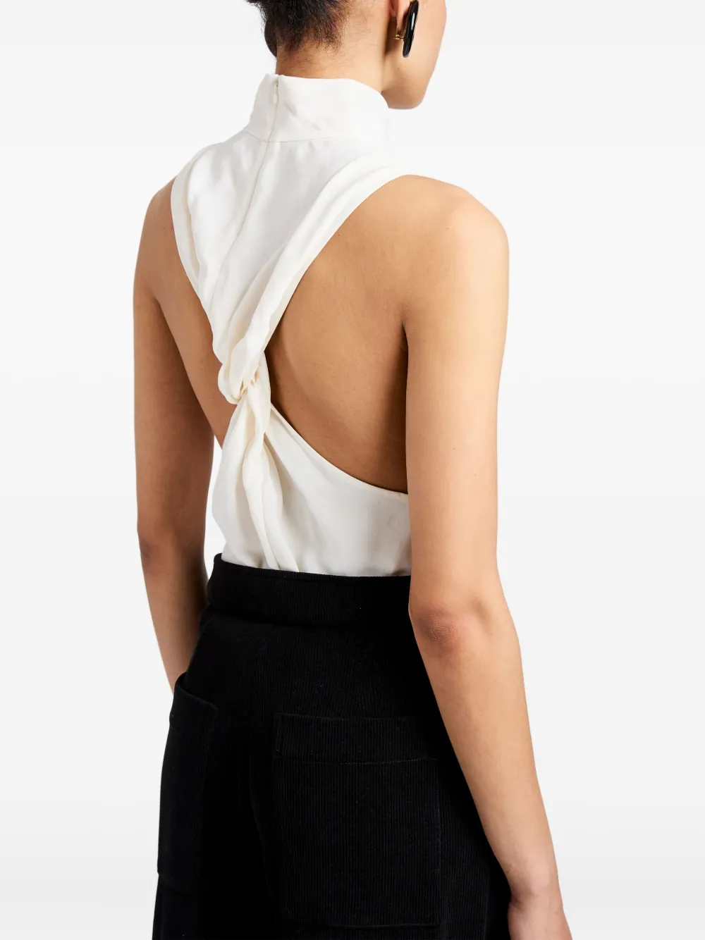 Proenza Schouler White Label Taryn gedraaide top met jacquard Wit