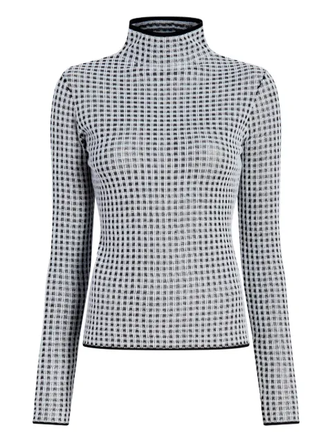 Proenza Schouler White Label Zella check high-neck top