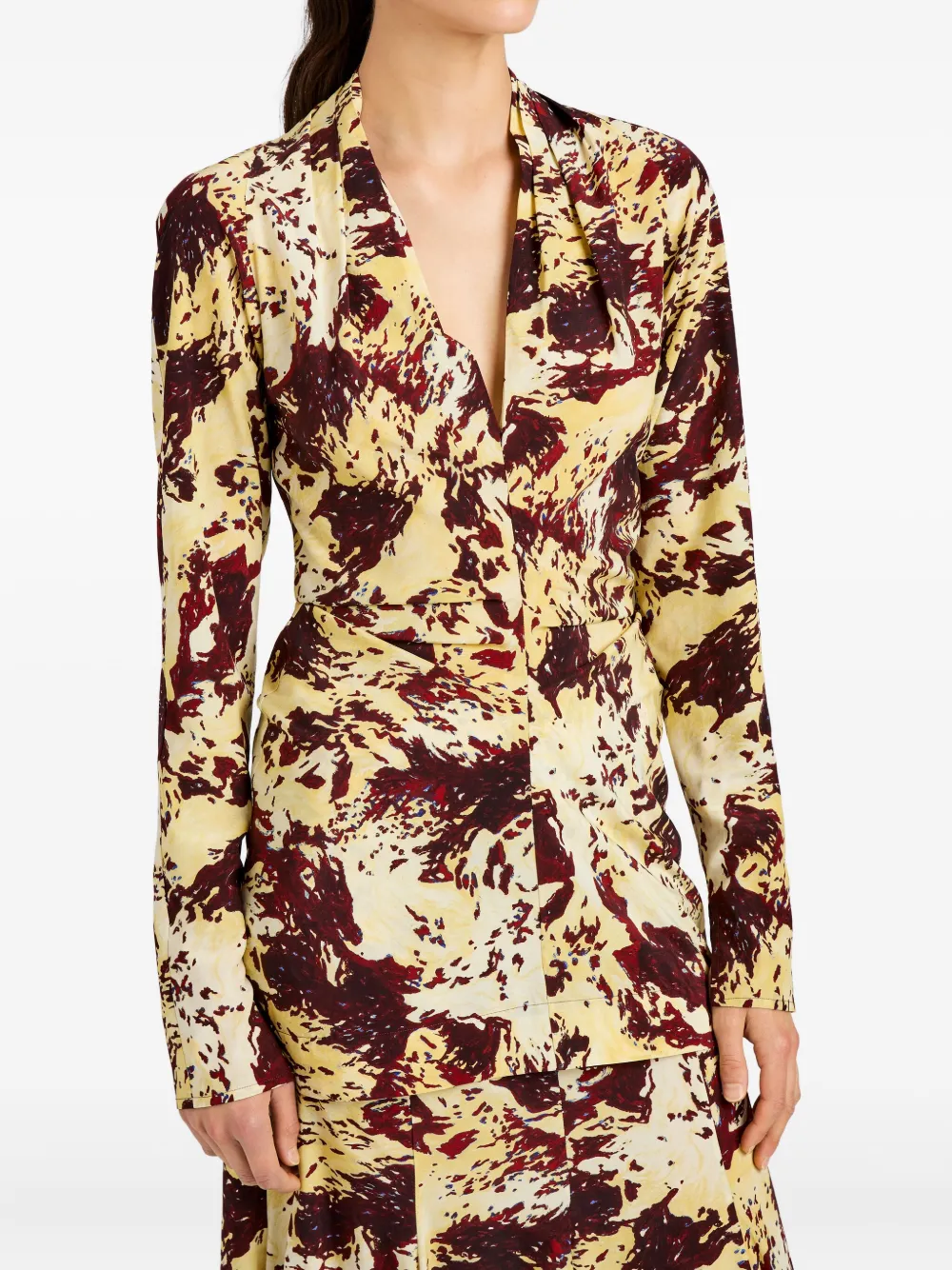 Proenza Schouler Adela blouse met print Geel