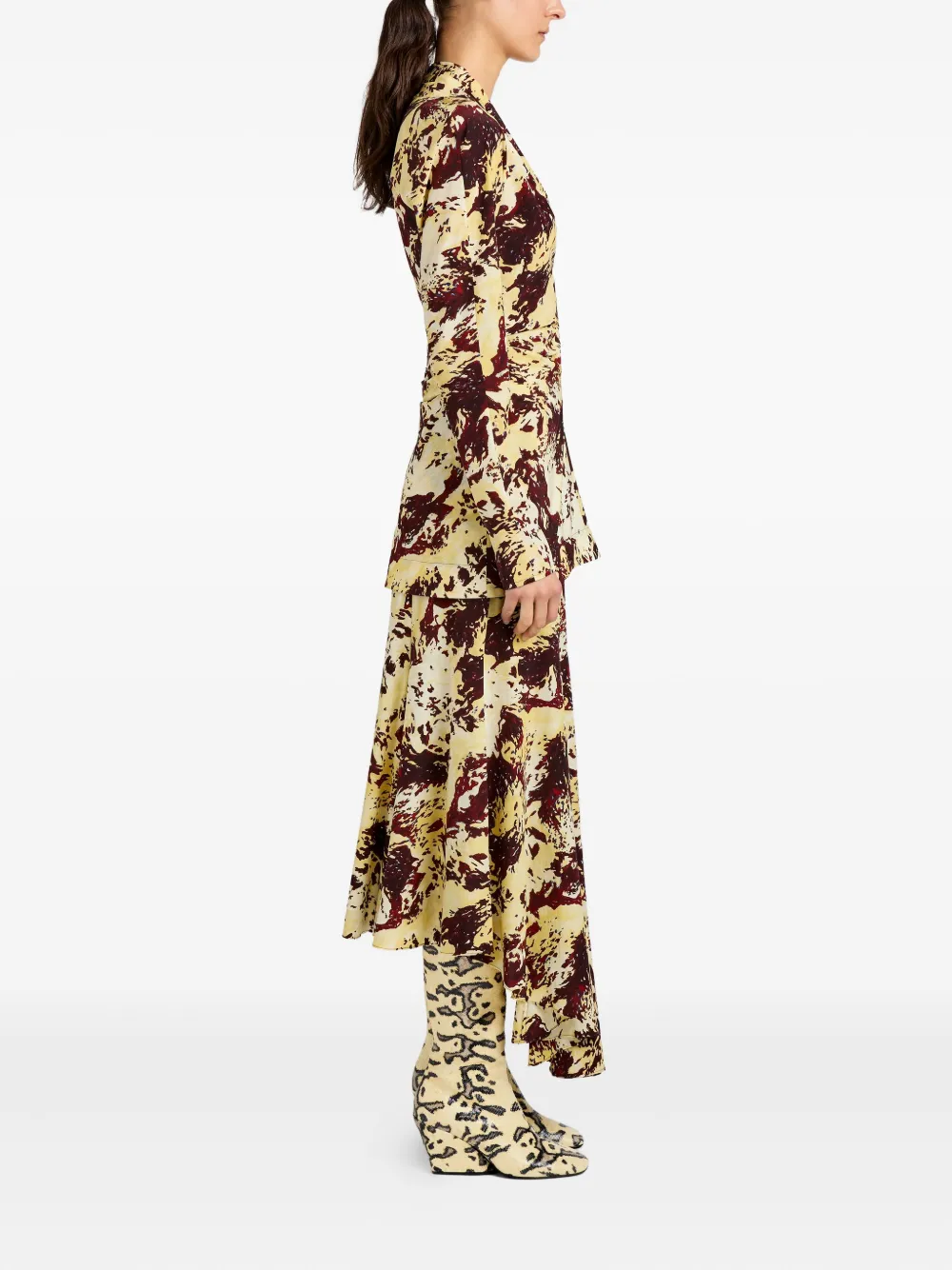 Proenza Schouler Adela blouse met print Geel