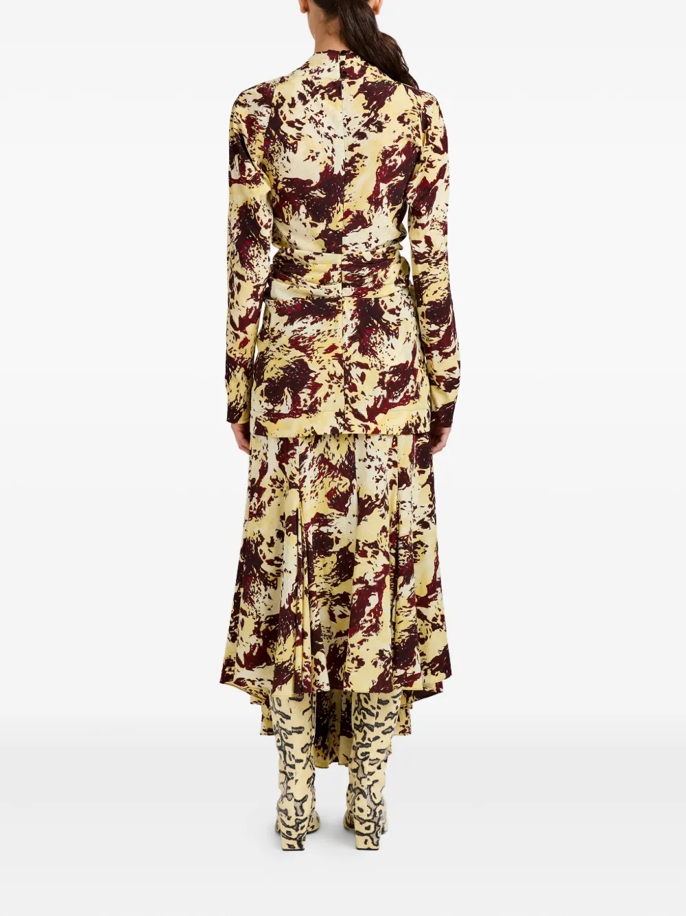 Proenza Schouler Adela blouse met print Geel