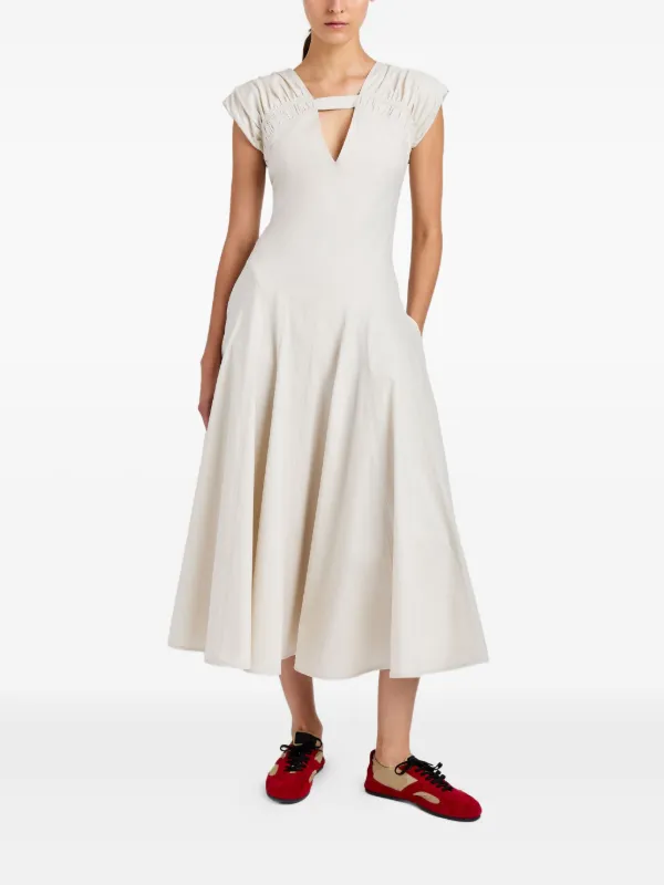 Proenza Schouler Manoela cut-out Midi Dress | White