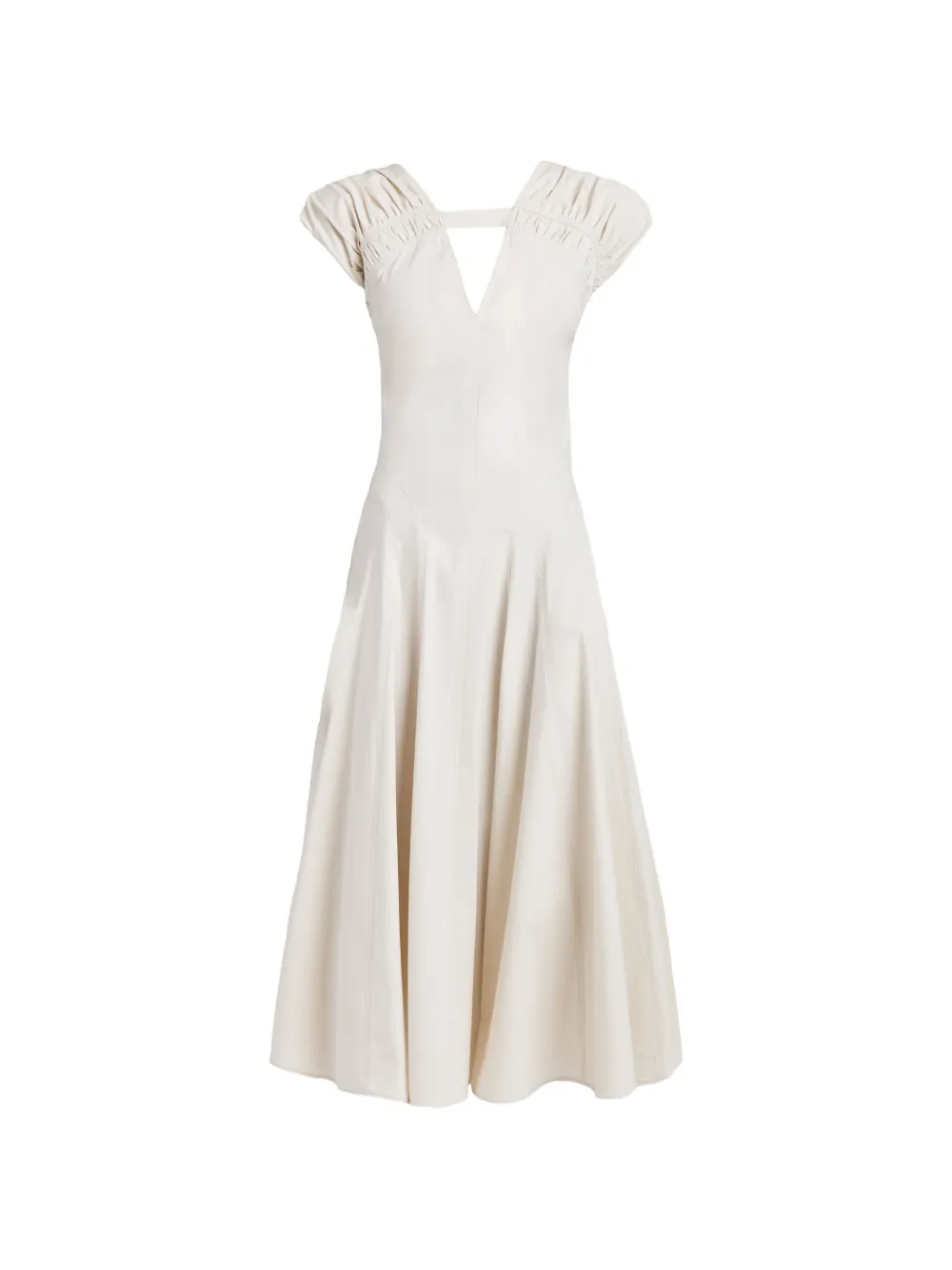 Proenza Schouler Manoela Midikleid mit Cut-Out - Weiß