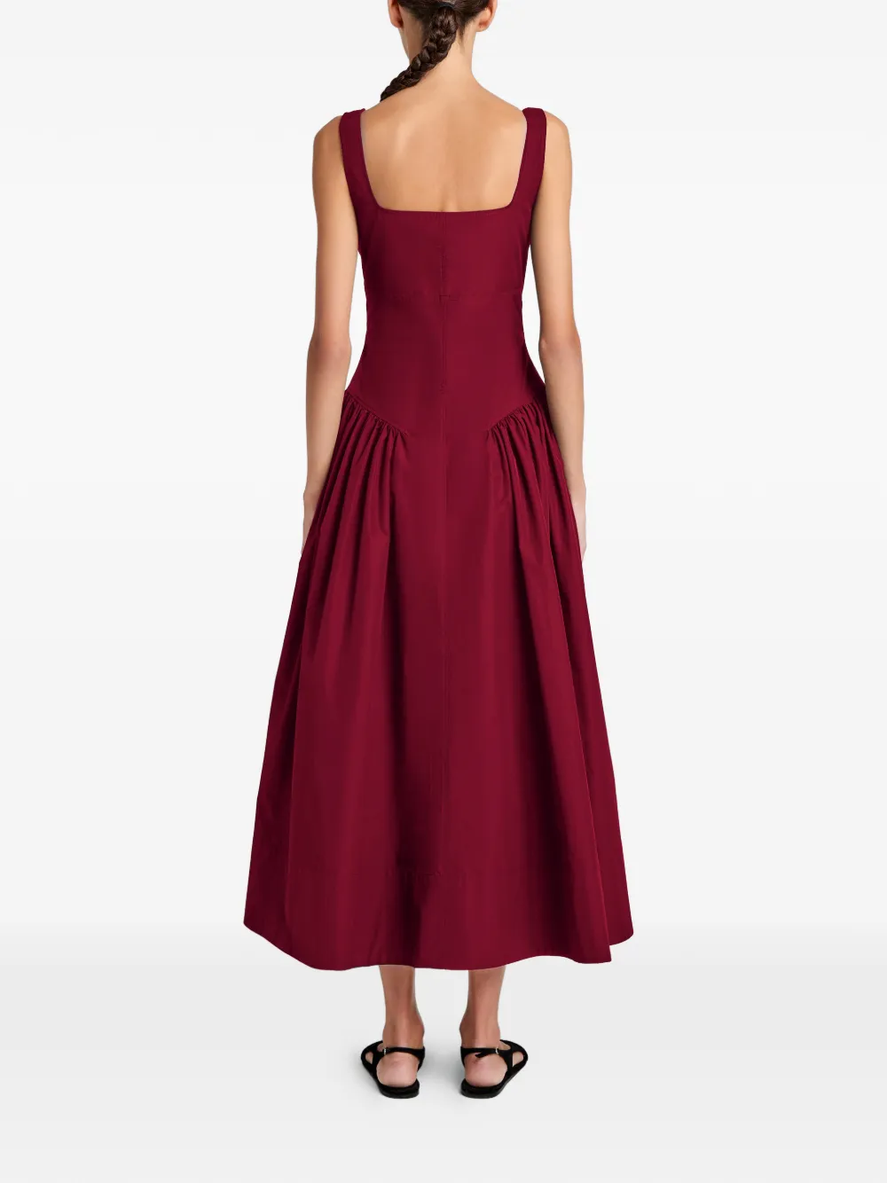 Proenza Schouler White Label Kendall gesmockte jurk Rood