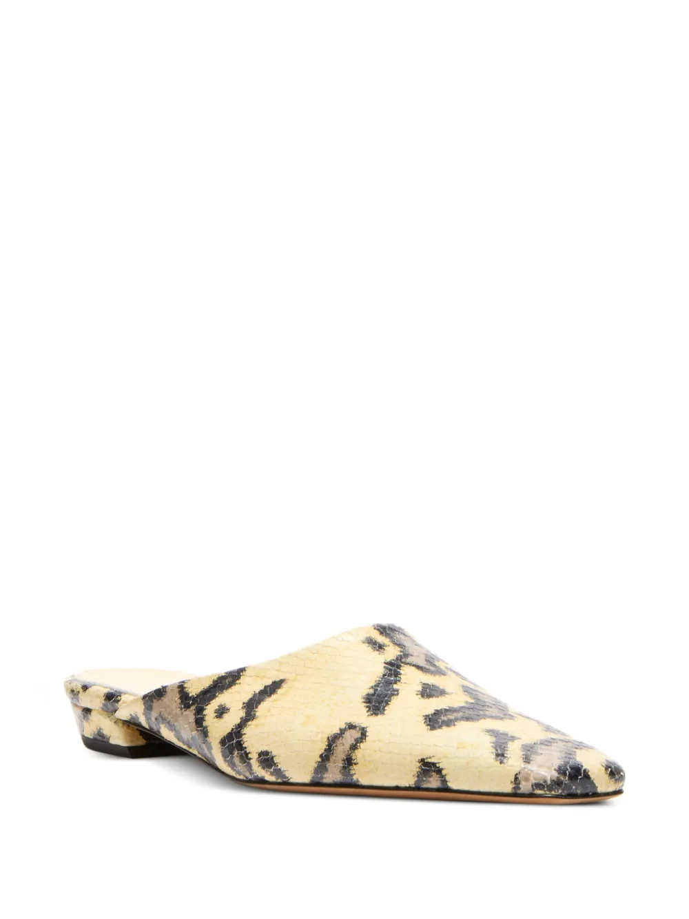 Proenza Schouler Trap slippers met pythonprint - Beige