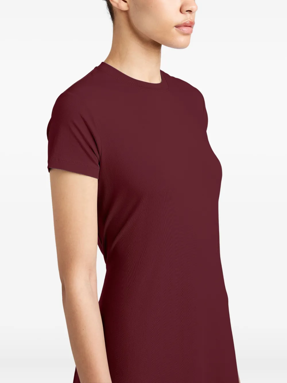 Proenza Schouler White Label Noelle jurk met korte mouwen Rood