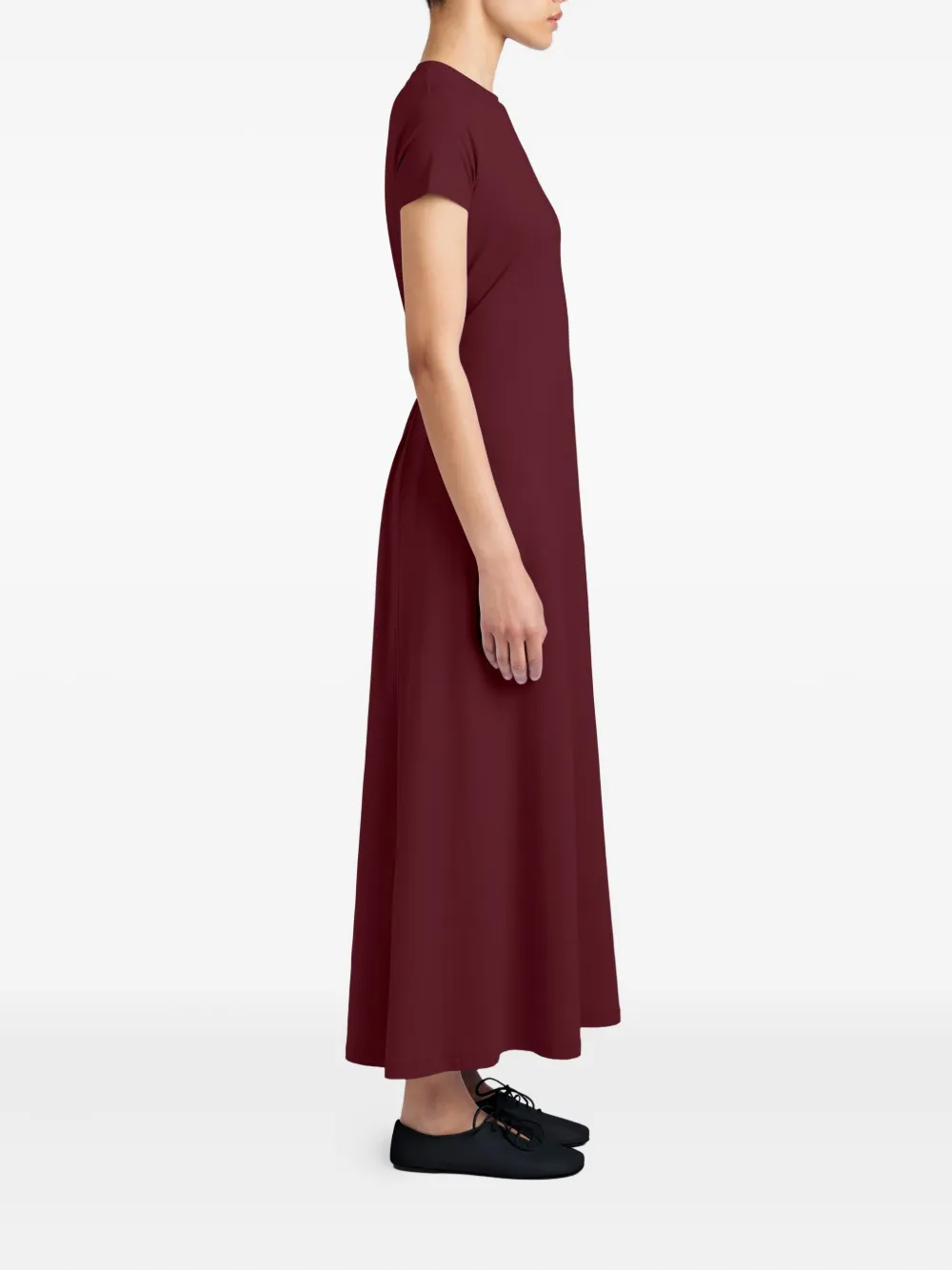 Proenza Schouler White Label Noelle jurk met korte mouwen Rood