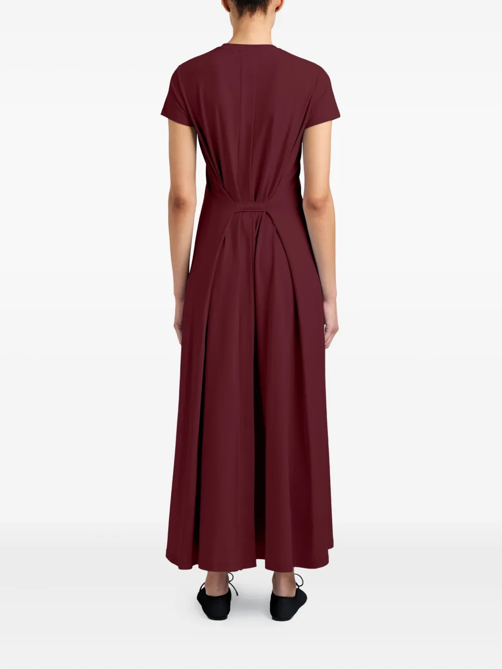 Proenza Schouler White Label Noelle jurk met korte mouwen Rood