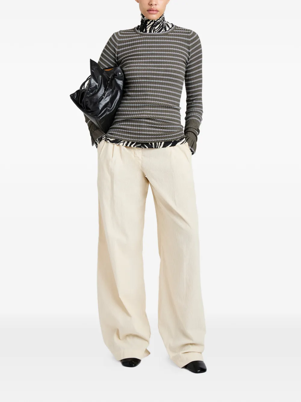 Proenza Schouler White Label Yasmine gestreepte trui Groen