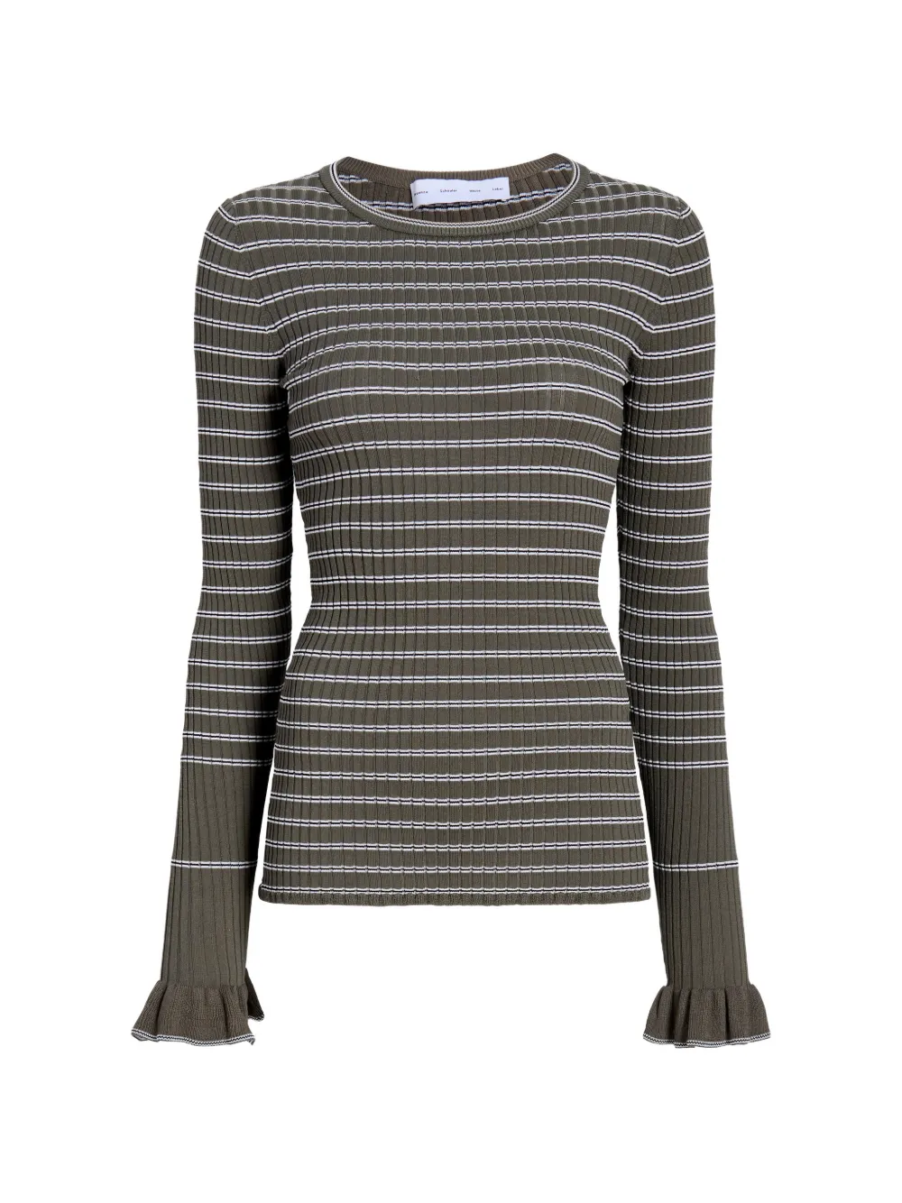 Proenza Schouler White Label Yasmine gestreepte trui Groen