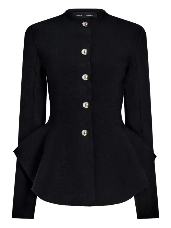 Proenza Schouler Dasha Buttoned Jacket in Black