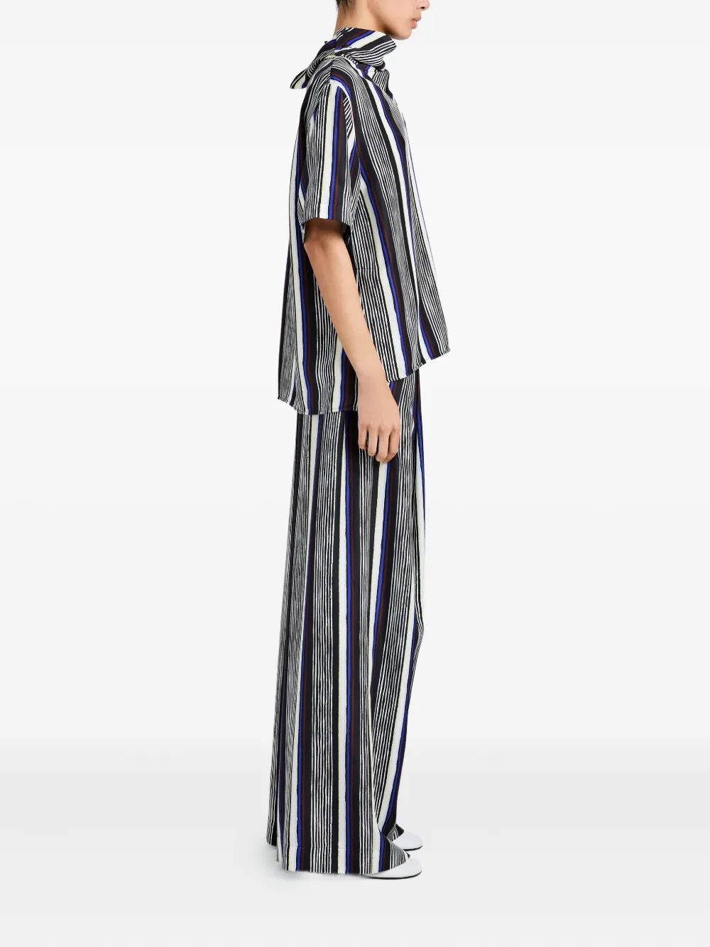 Proenza Schouler Amira broek met print Zwart