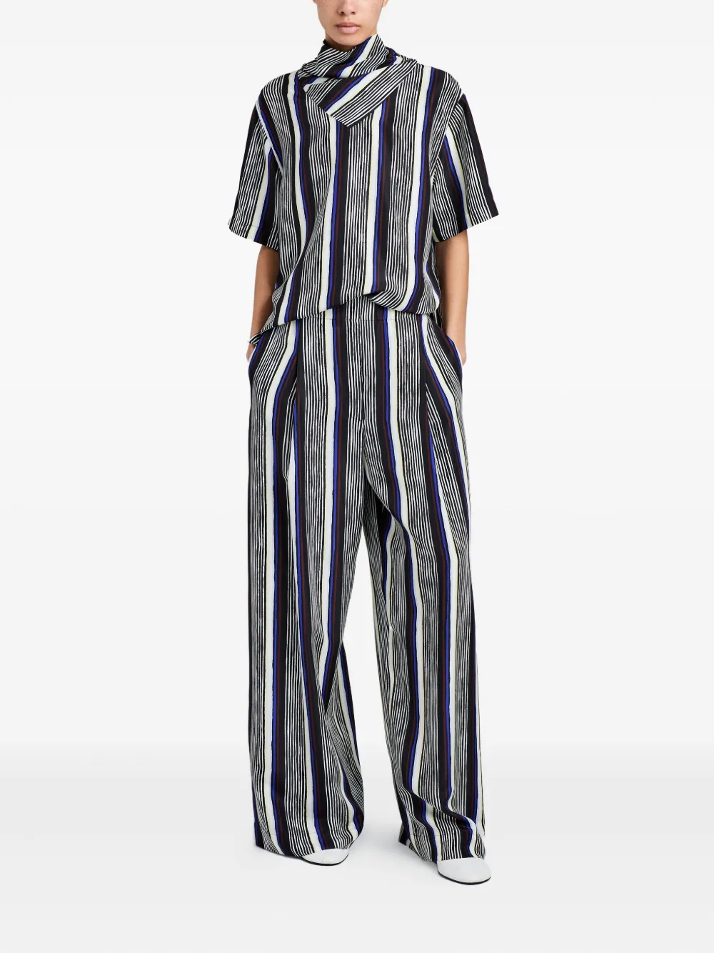 Proenza Schouler Amira printed trousers - Zwart