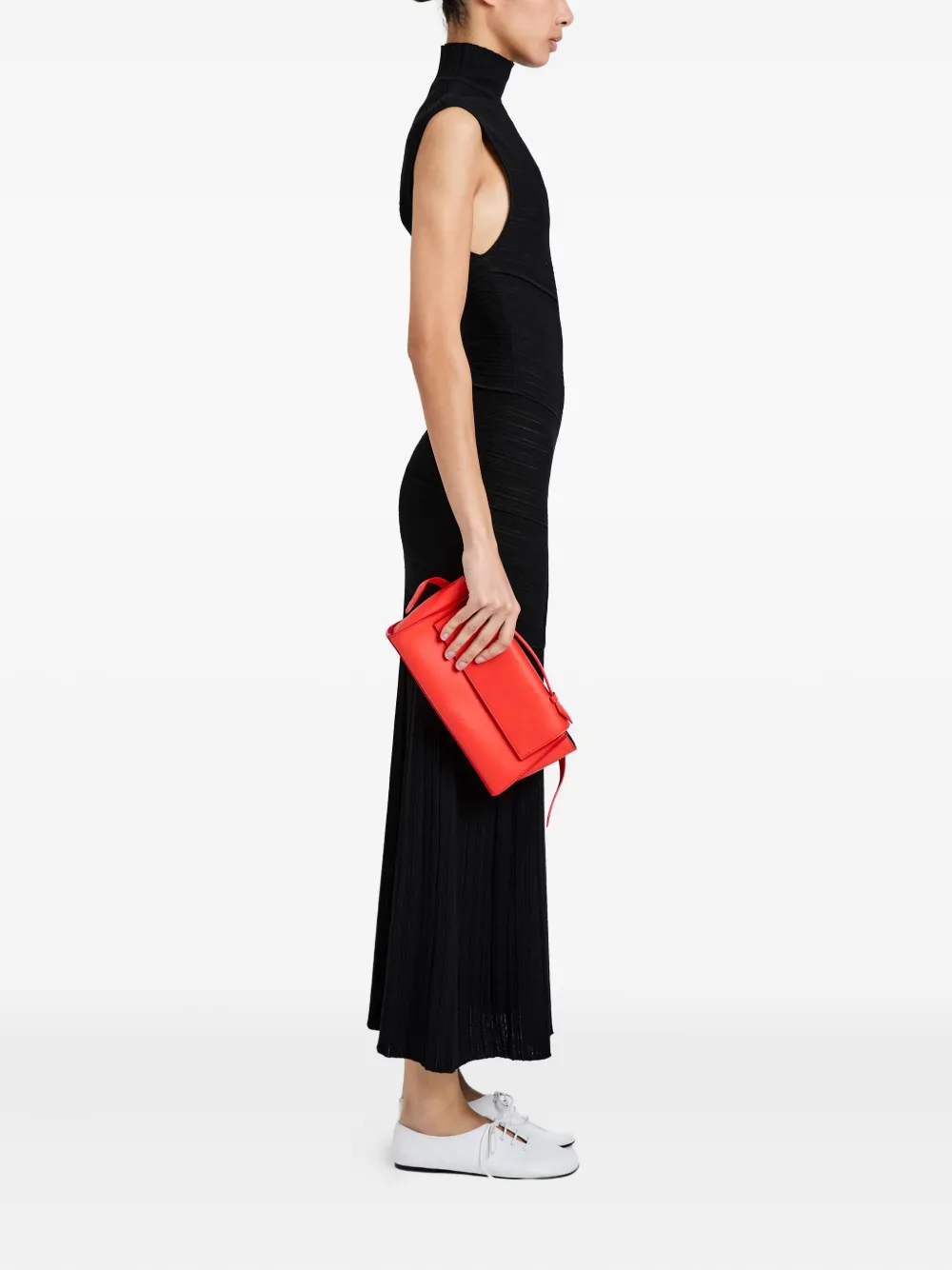 Proenza Schouler Tate Leather Clutch Bag In Red