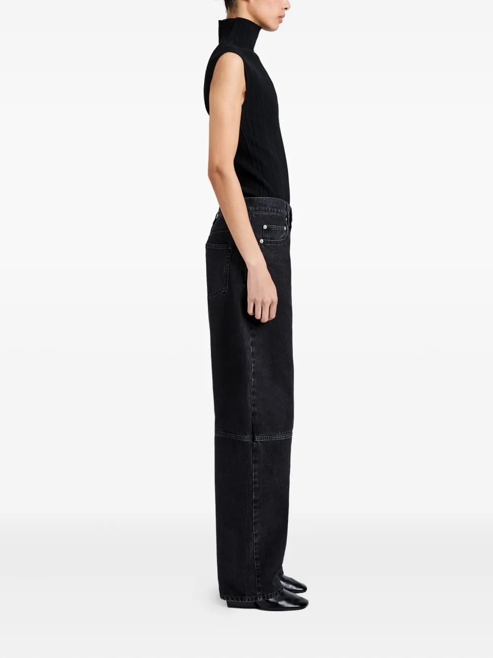 Proenza Schouler Fontana Belt-loop Jeans In Multi