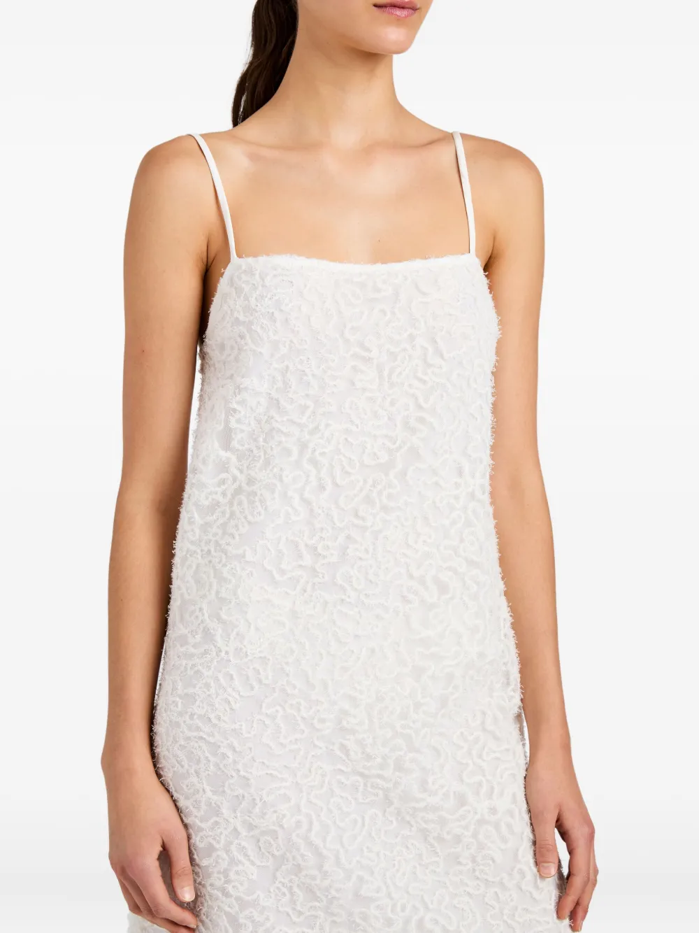 Proenza Schouler Virginie Embroidery-detail Midi Dress In White