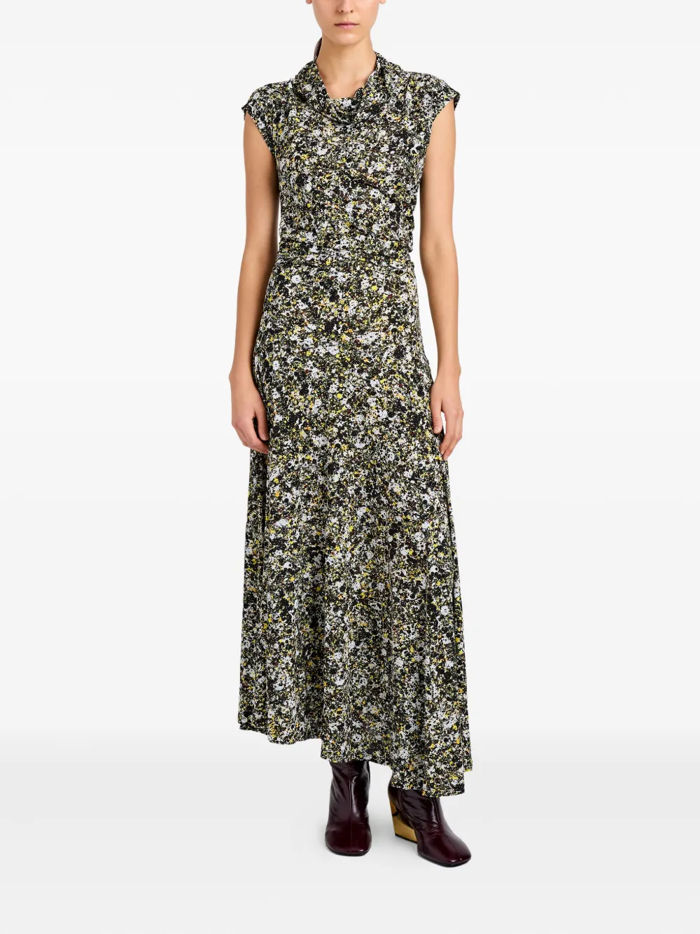 Proenza Schouler Tamara printed midi dress - Zwart