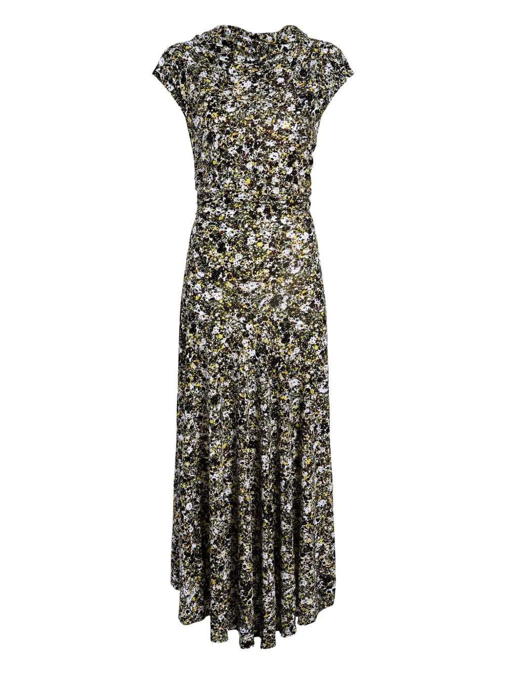 Proenza Schouler Tamara printed midi dress - ブラック Proenza Schouler Tamara printed midi dress - ブラック