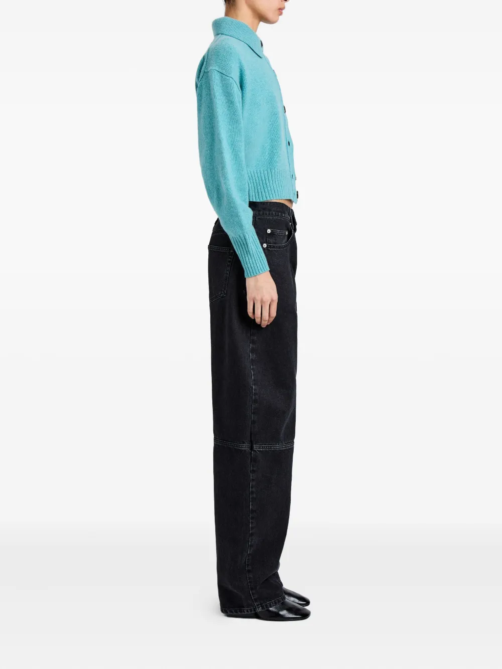 Proenza Schouler Rocio Cashmere-blend Cardigan In Blue