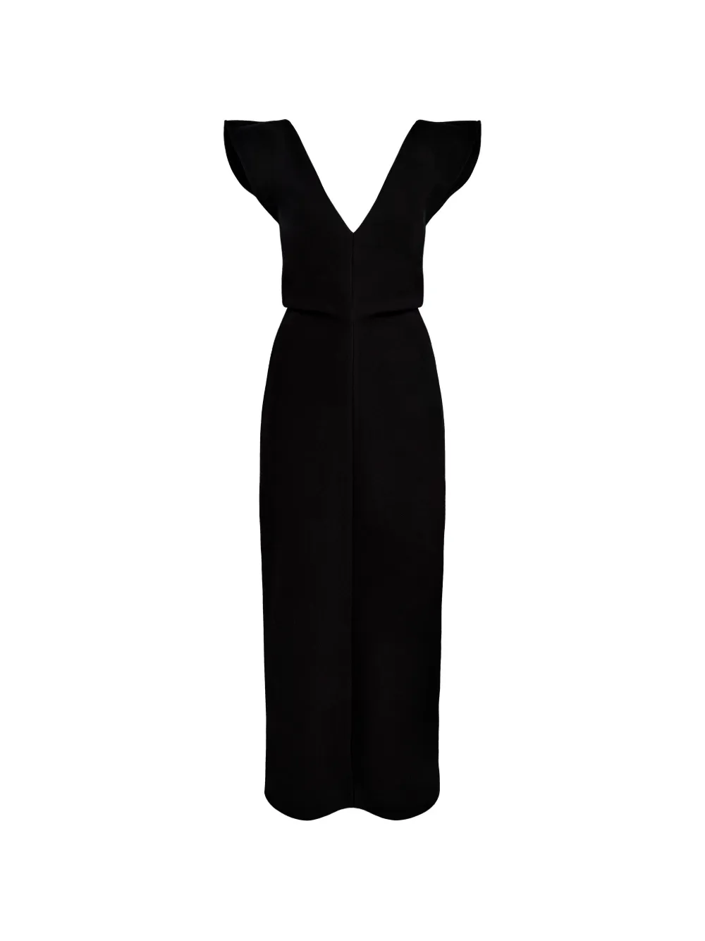 Proenza Schouler Mariam V-neck midi dress - Black