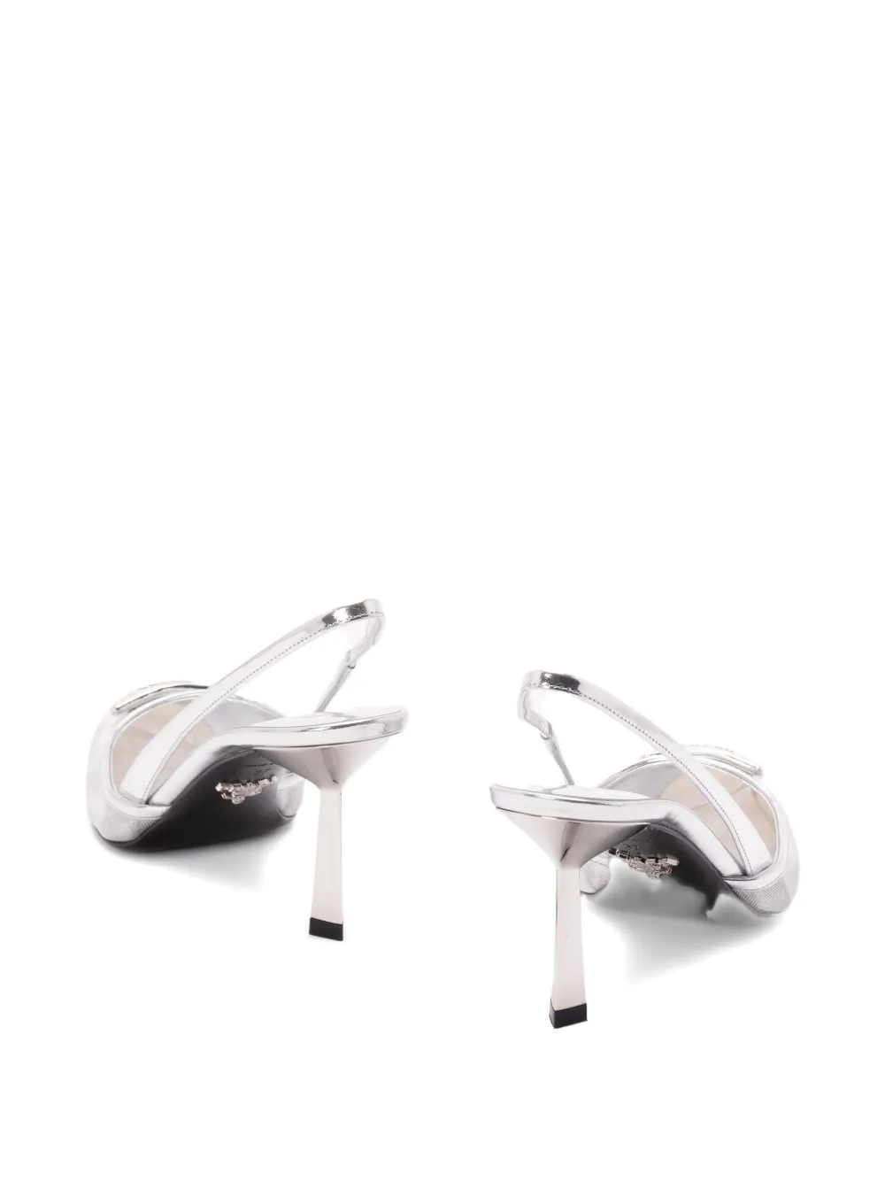 Prada Pointed Slingback Pumps Zilver
