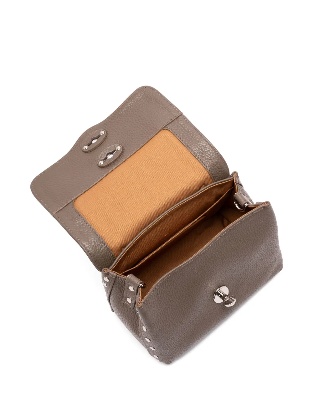 Zanellato Baby Postina Studded Tote Bag In Brown