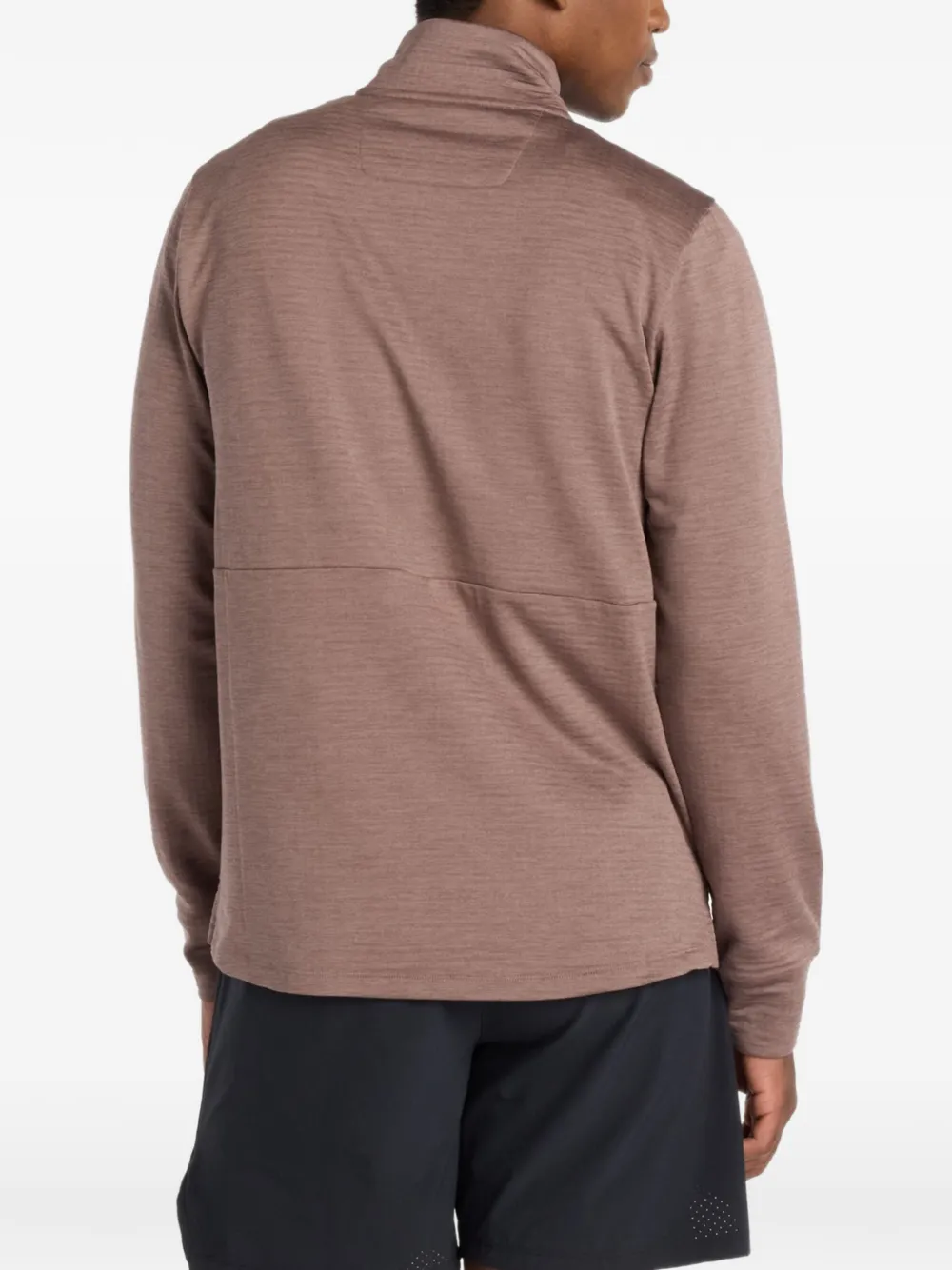 New Balance Sweater met halve rits Bruin