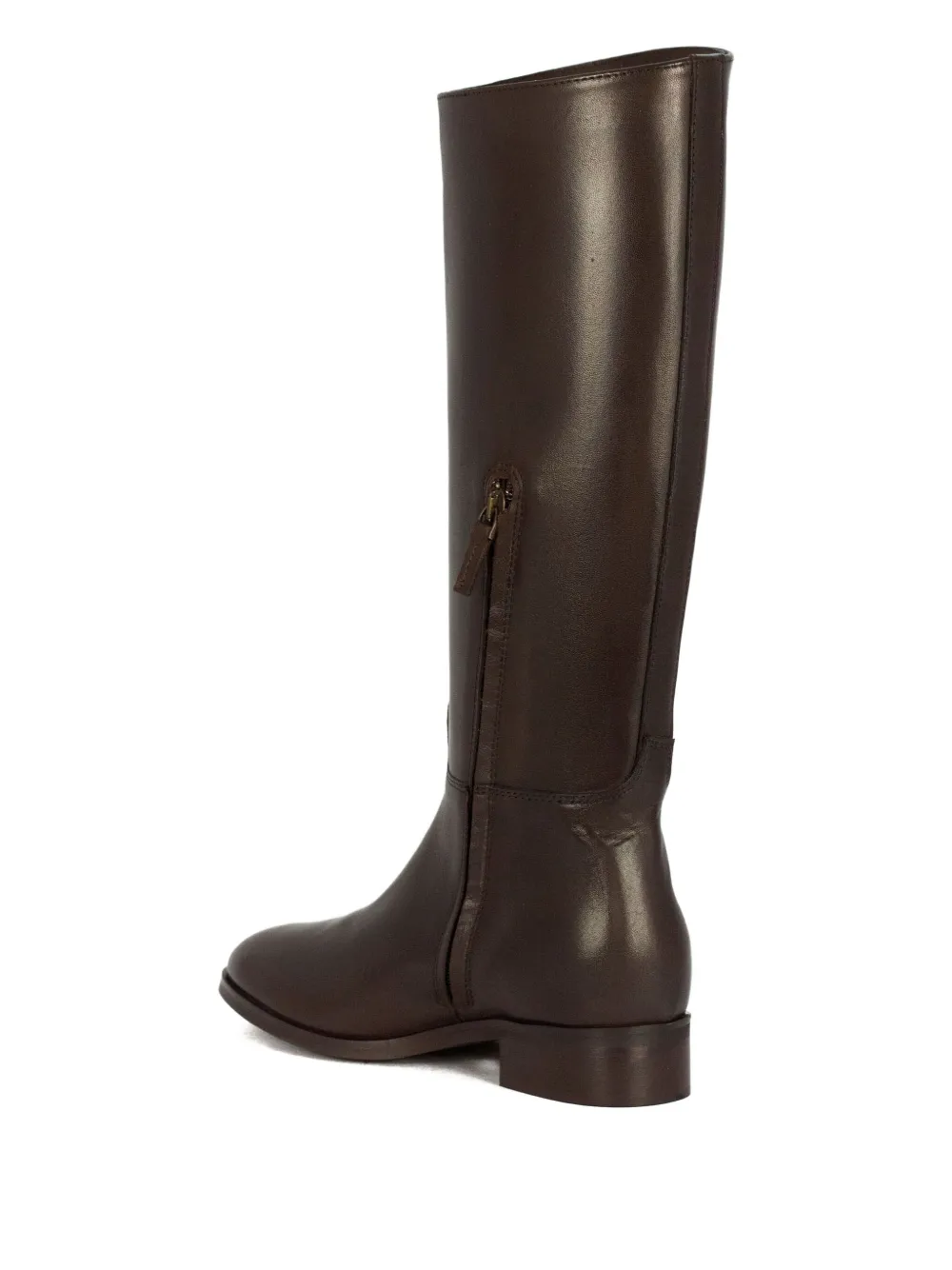 Julie Dee Leren laarzen met rits 250 mm Bruin