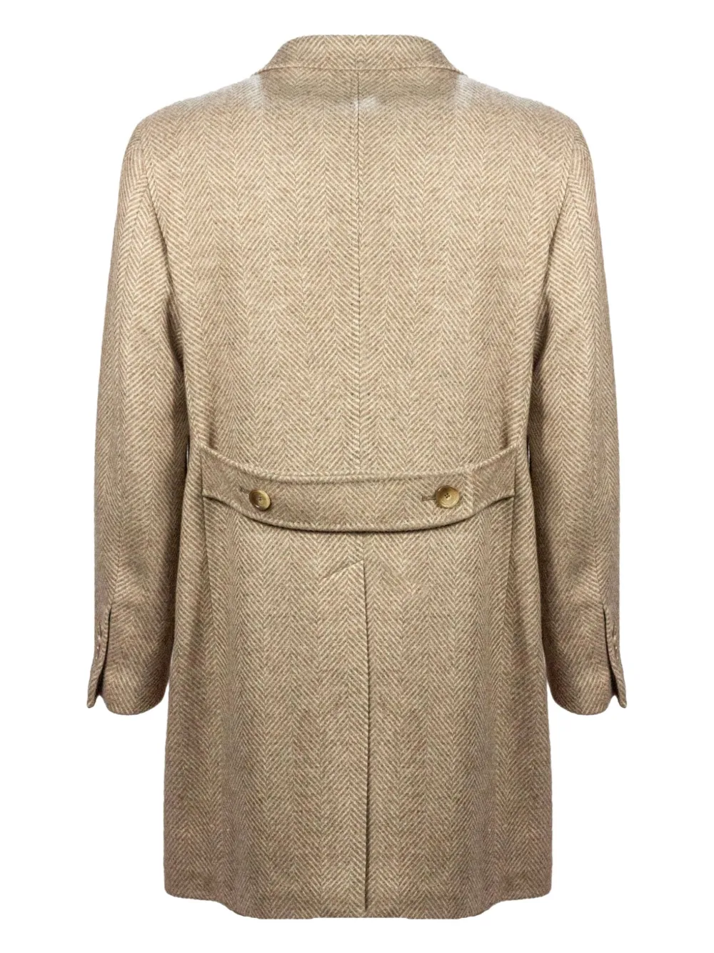 Tagliatore herringbone weave brooch coat | Single Breasted Coats | Image 2